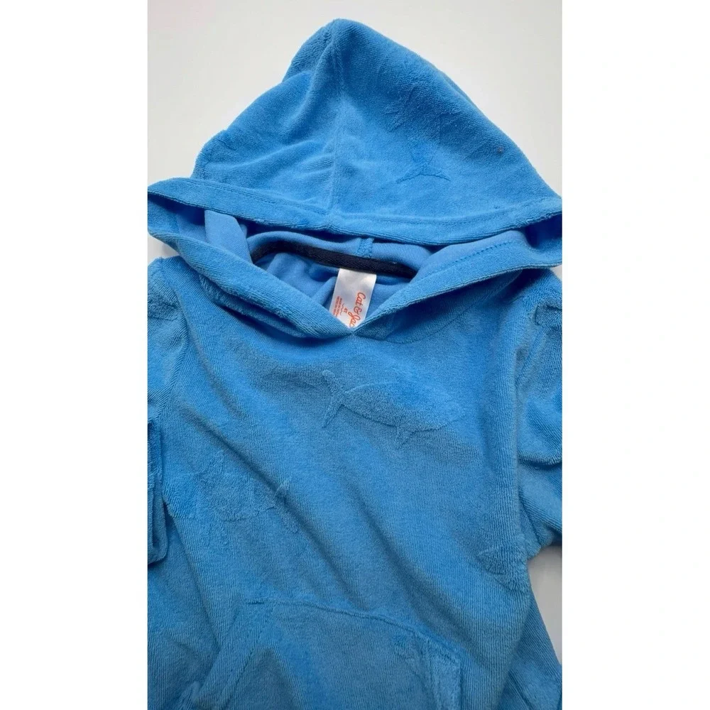 Toddler boys size 4T Cat & Jack blue with sharks swim cover. Feels beach towel